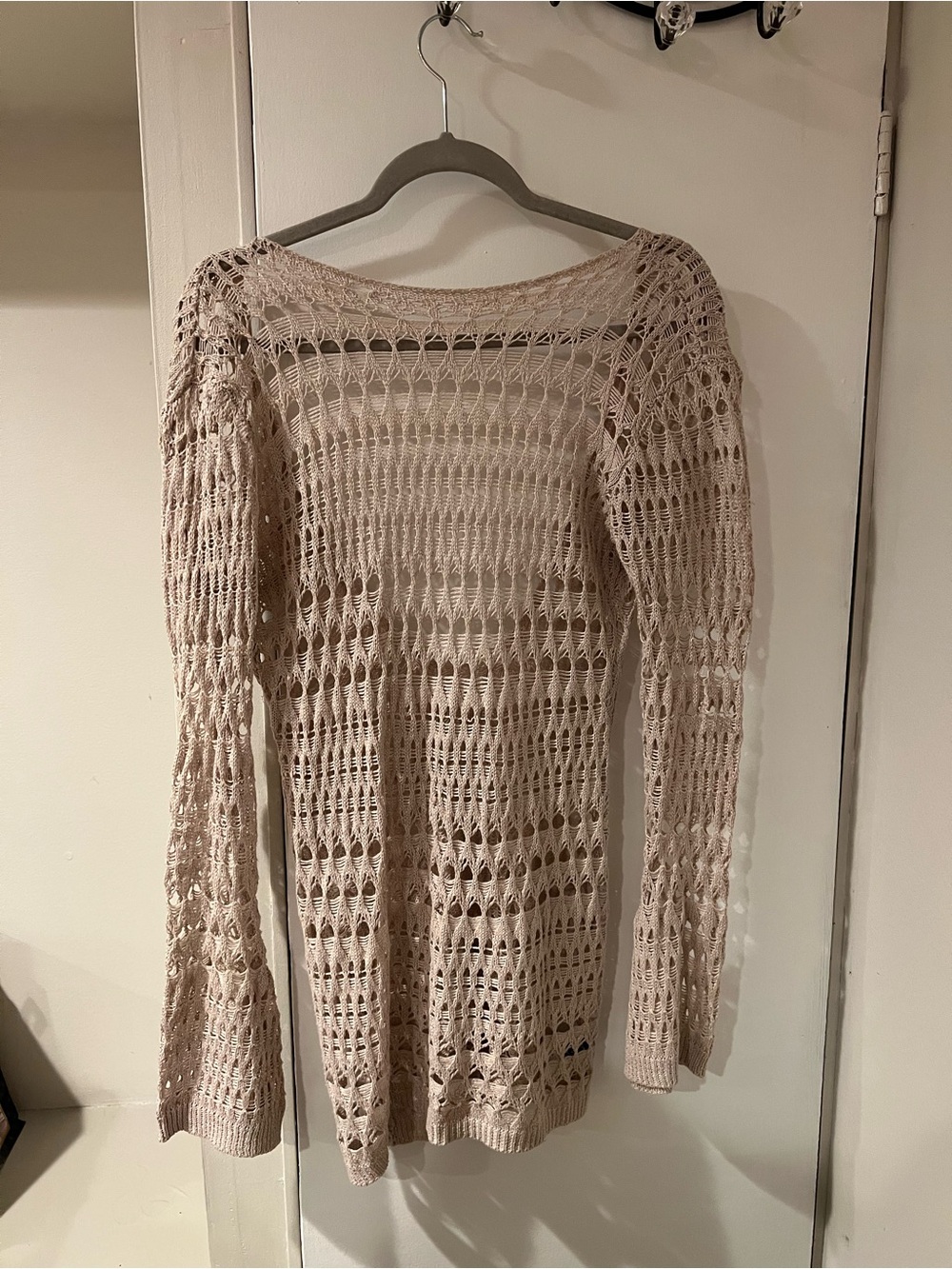Beige Knit Cover Up - Picture 3 of 4